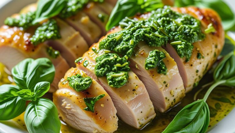 Basil And Pesto Hasselback Chicken