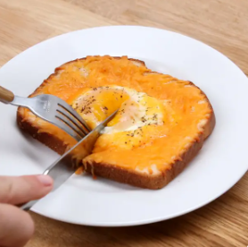 Cheesy Egg Toast Perfect For Breakfast