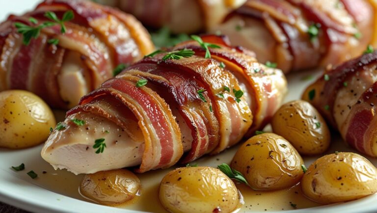 Creamy Bacon Hasselback Chicken