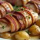 Creamy Bacon Hasselback Chicken