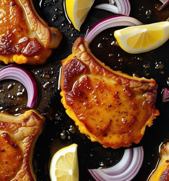 Sheet-Pan Crispy Cheddar Pork Chops