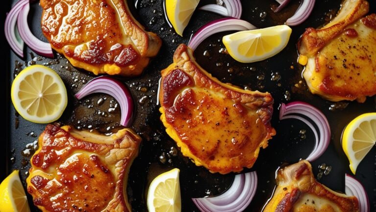 Sheet-Pan Crispy Cheddar Pork Chops