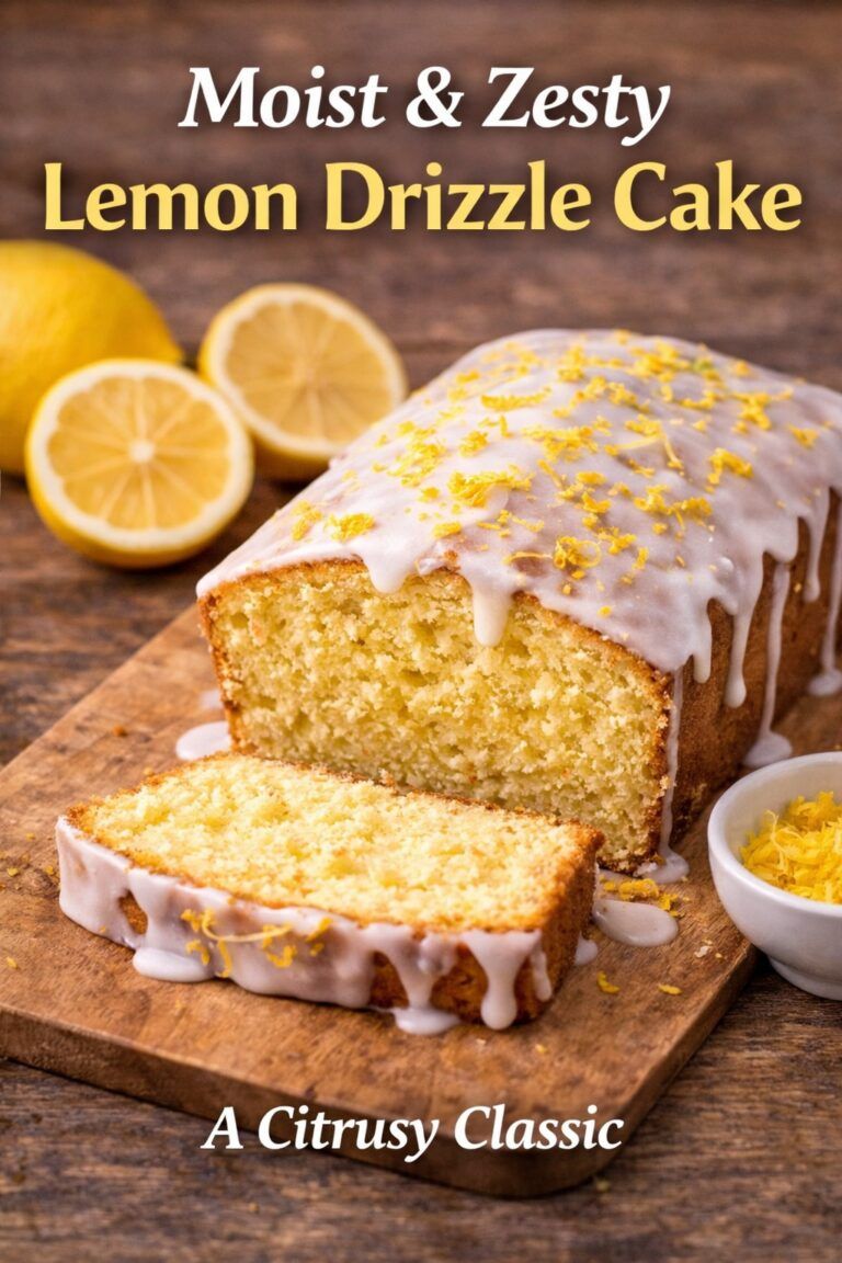 Moist & Zesty Lemon Drizzle Cake – A Citrusy Classic