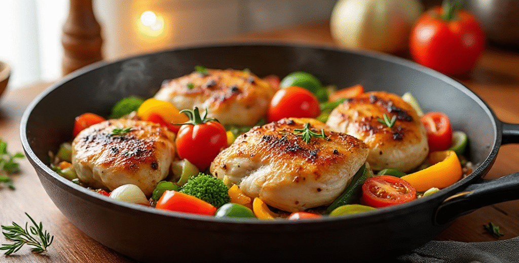  One Pan Chicken And Veggies