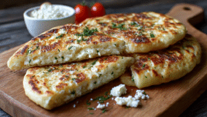 Süzme Peynirli Ekmek Cottage Cheese Flatbread