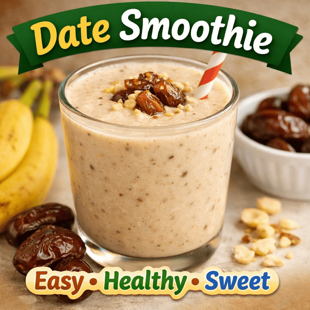 Date Smoothie Bliss 4-Ingredient Healthy Banana Date Shake